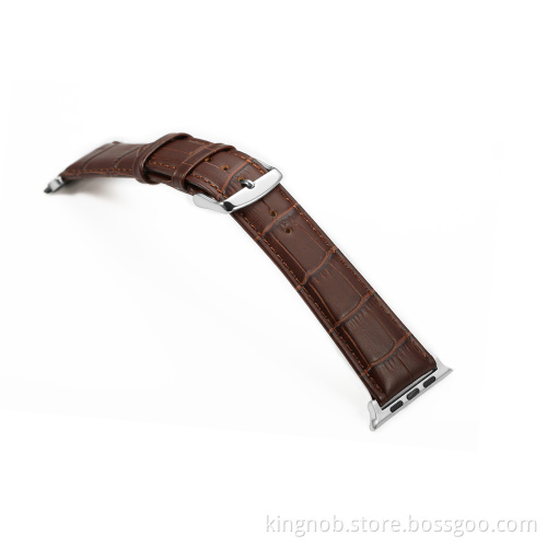 Genuine Leather Watch Band Strap Pin Buckle Adaptor For Apple Watch 38mm 42mm